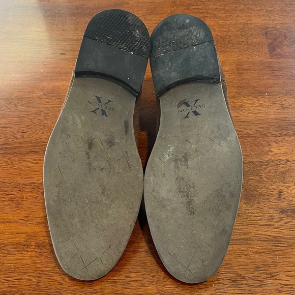 Section X Men Brown Suede Chelsea Boots Size 8M Ankle Height Elastic Side - Picture 6 of 9